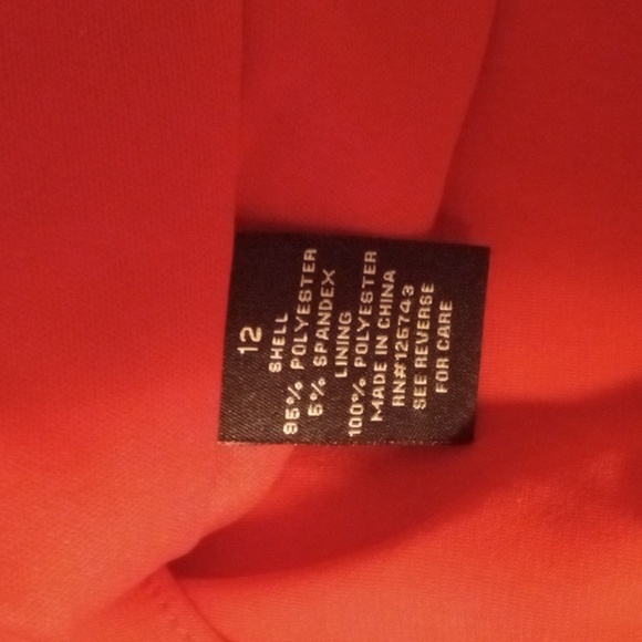 Dressbarn Collection Red Polyester ♥️ One Shoulder Dress Size 12 - Picture 7 of 7